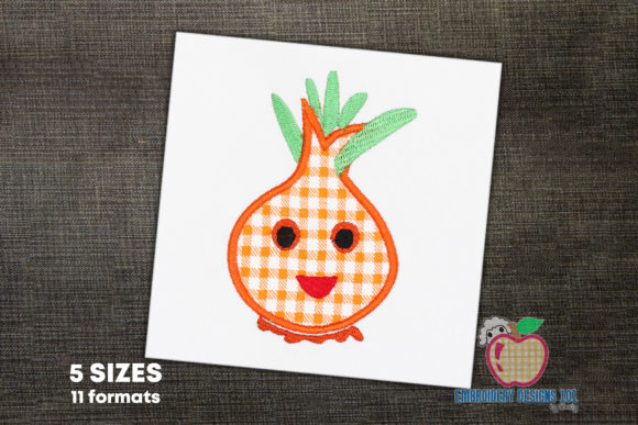 An Onion with a Smile As Cartoon: Embroidery Review