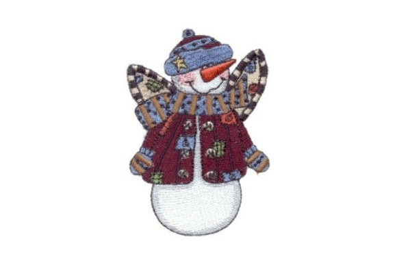 Angelic Snowman Patches: A Winter Embroidery Review