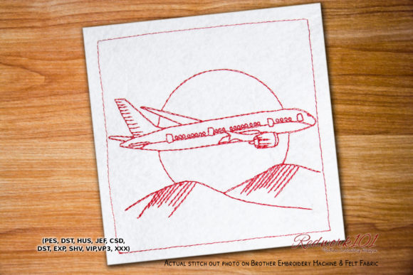 Boeing 787 Landing at Sunset Redwork Review