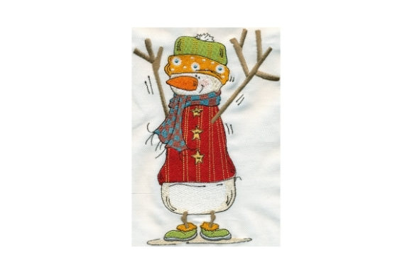 Sassy Twiggy Snowman: A Winter Embroidery Review